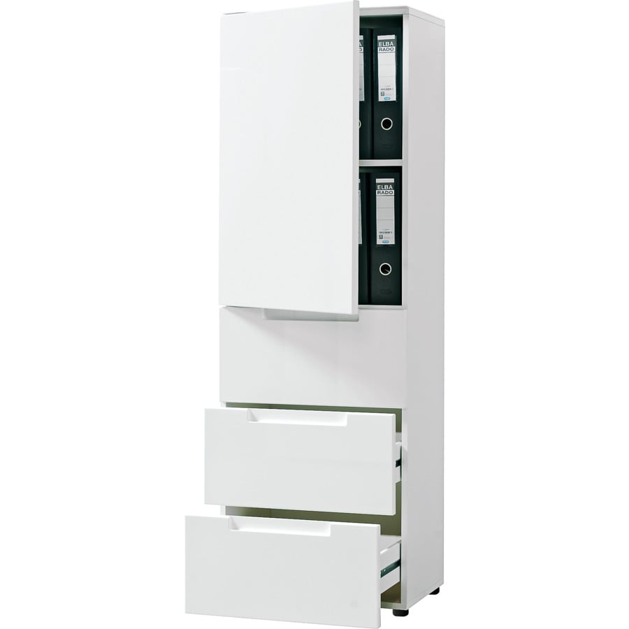 Schreibtisch Mailand Dekor weiss MDF Hochglanz weiss 152 x 76 x 60 cm