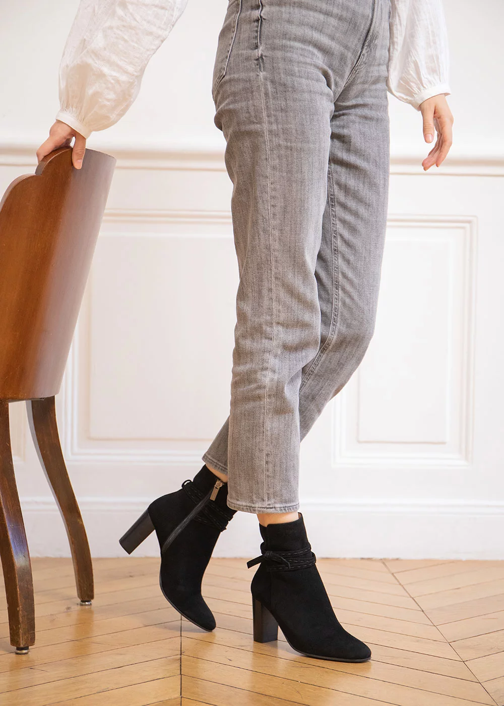 BOOTS MANEGE VELOURS NOIR