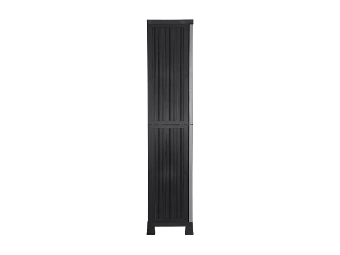 Armoire extérieure en résine avec balai et 4 étagères 171x68x39cm Thinia Home