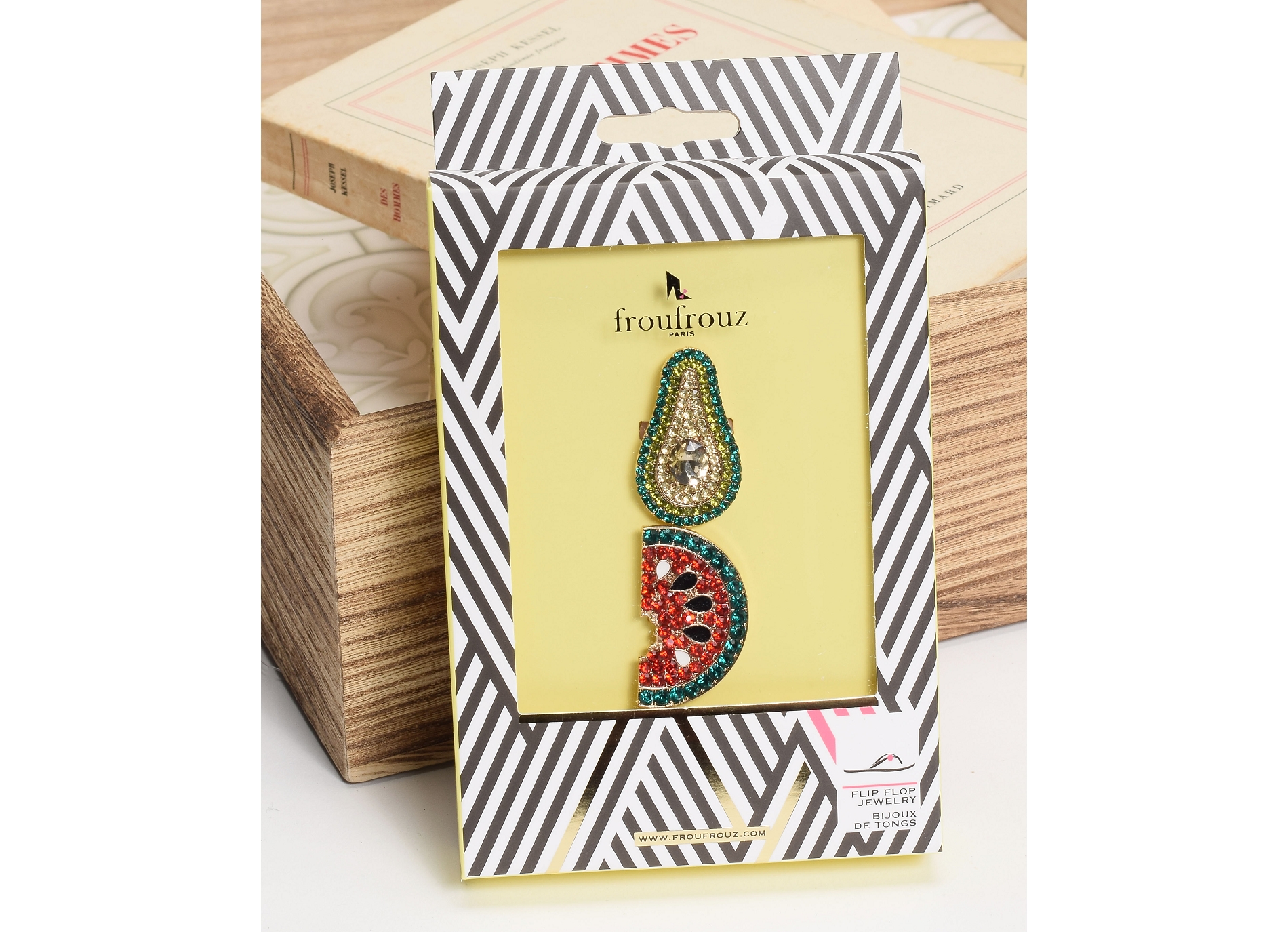 Bijou avocat pasteque multicolore