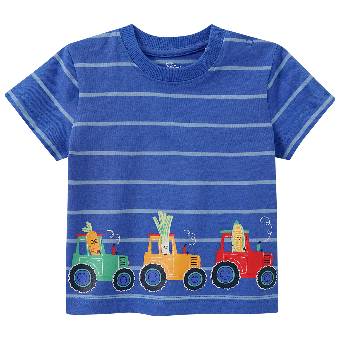 Topomini Baby T-Shirt mit Traktor-Print blau