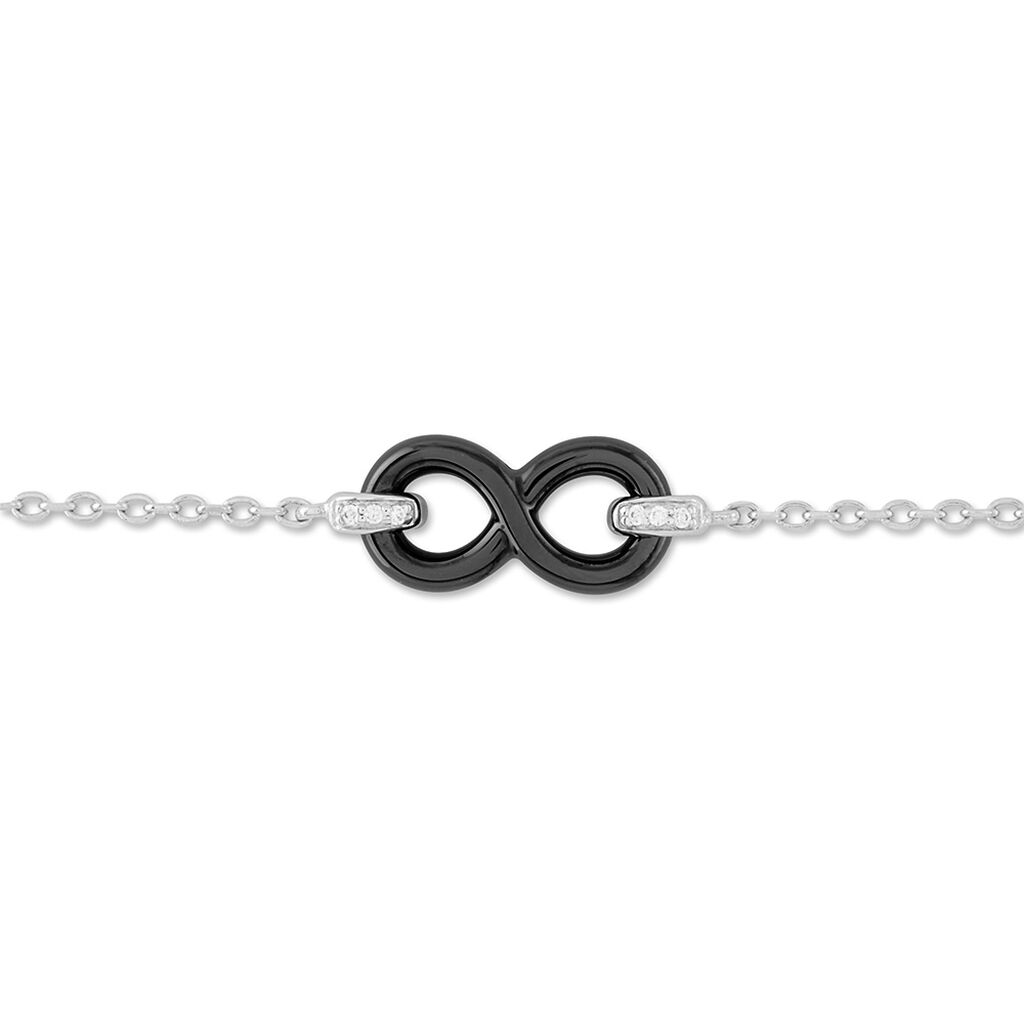 Bracelet Brigitte Argent Blanc Céramique Et Oxyde De Zirconium