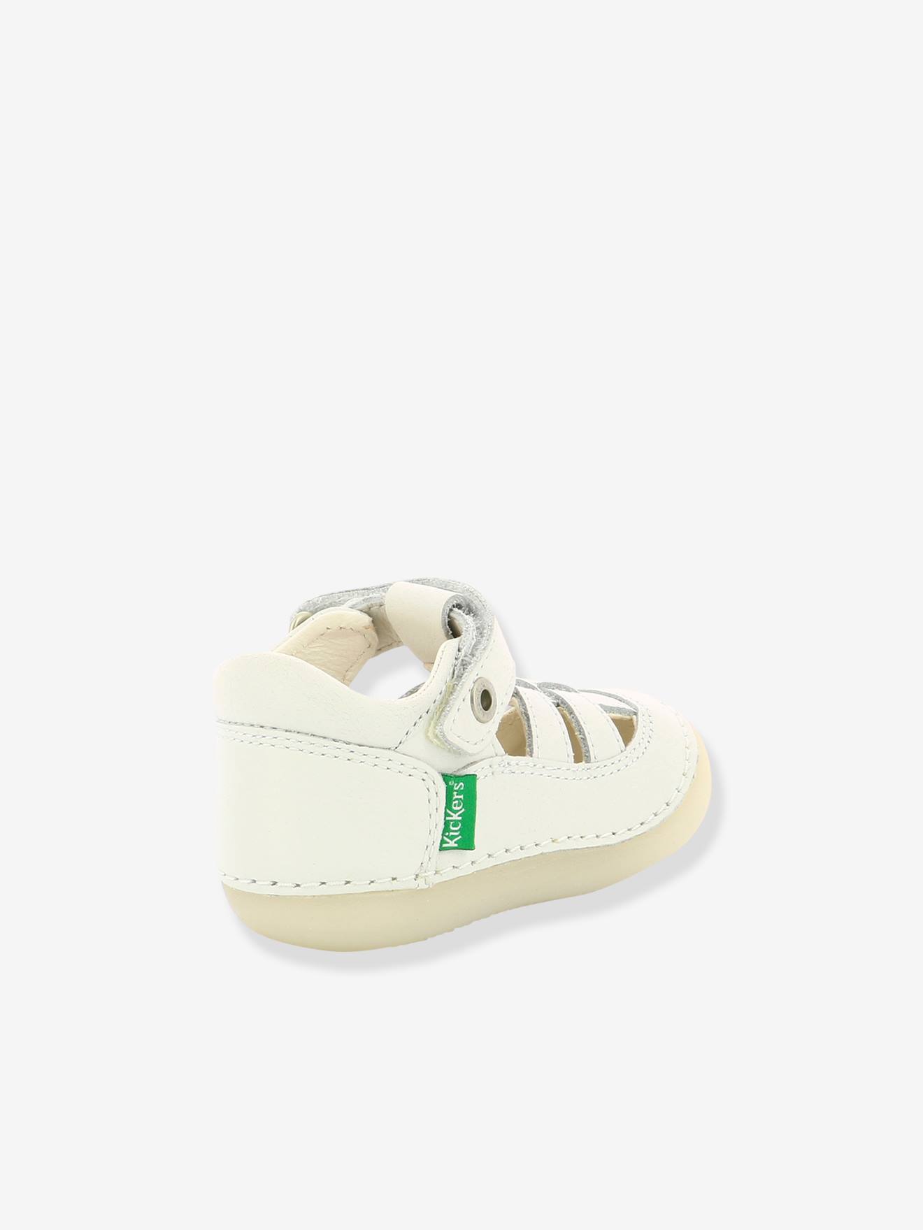 Sandálias de couro para bebê Sushy Original Softers KICKERS®, azul escuro liso