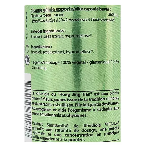 Vit'all+ Rhodio Vital 360mg 60 cápsulas vegetais