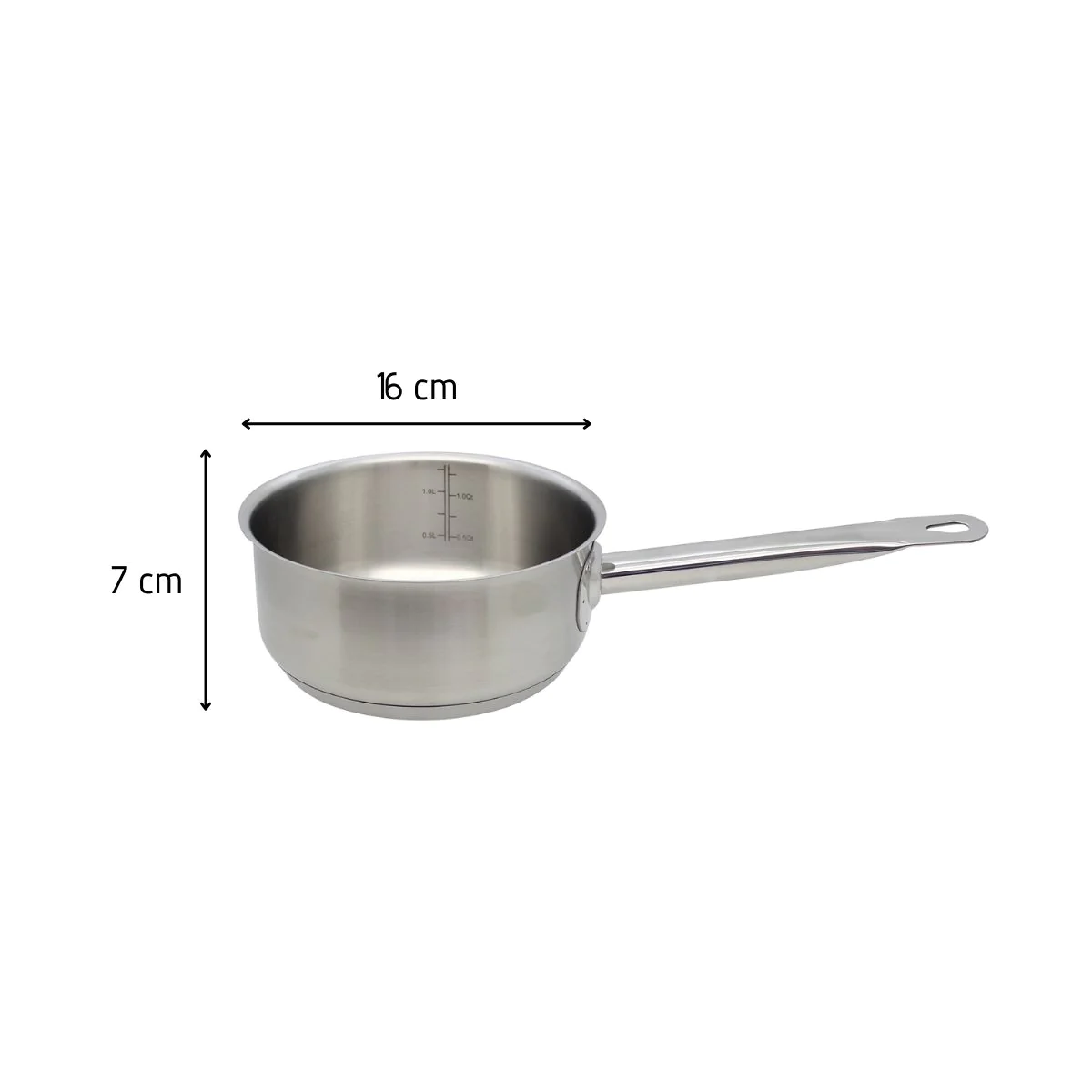 Casserole en inox 16 cm d'1 litre Profi Cuisine Elo
