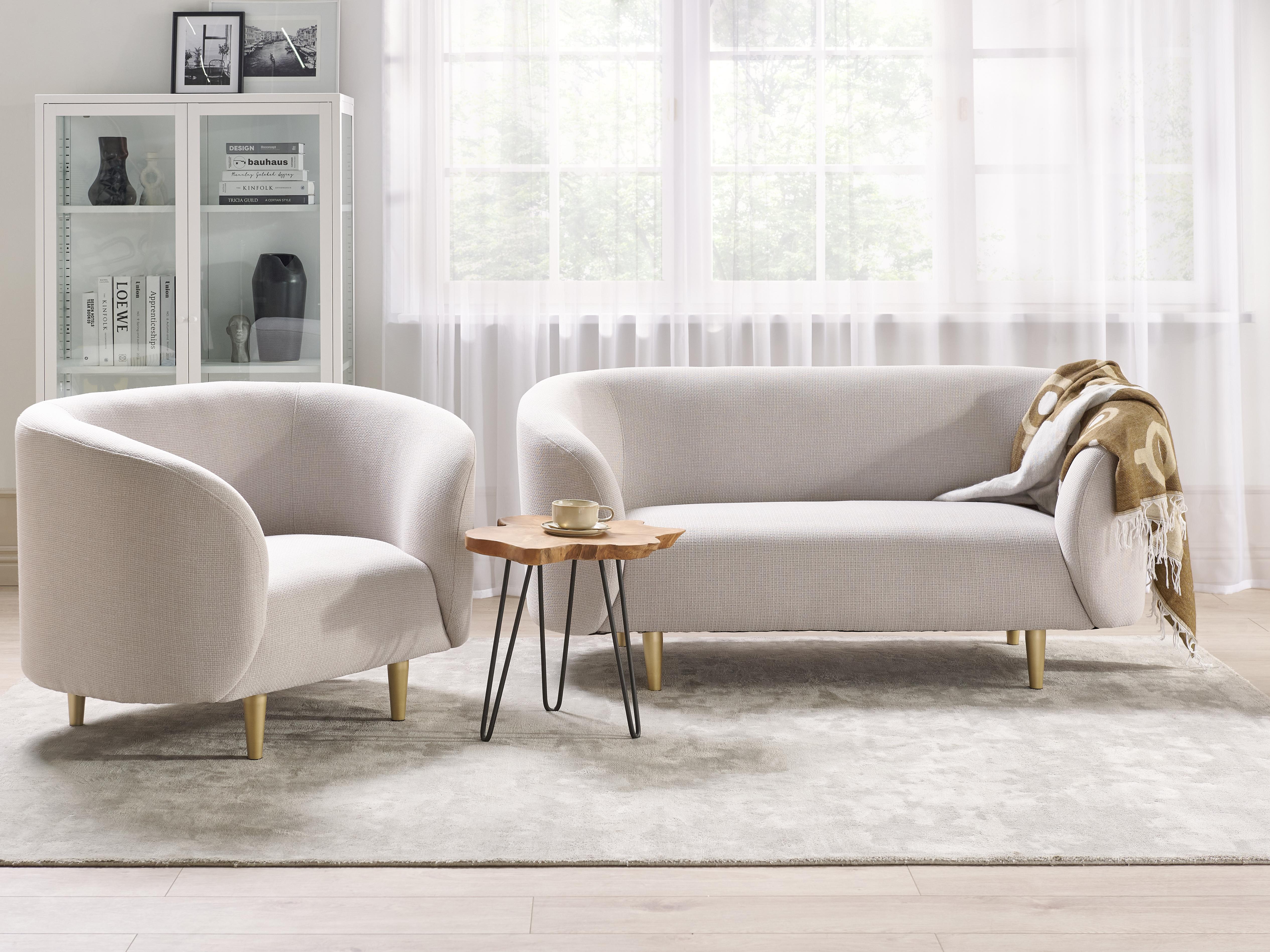 Bankenset 3-zits LOEN Stof Lichtbeige