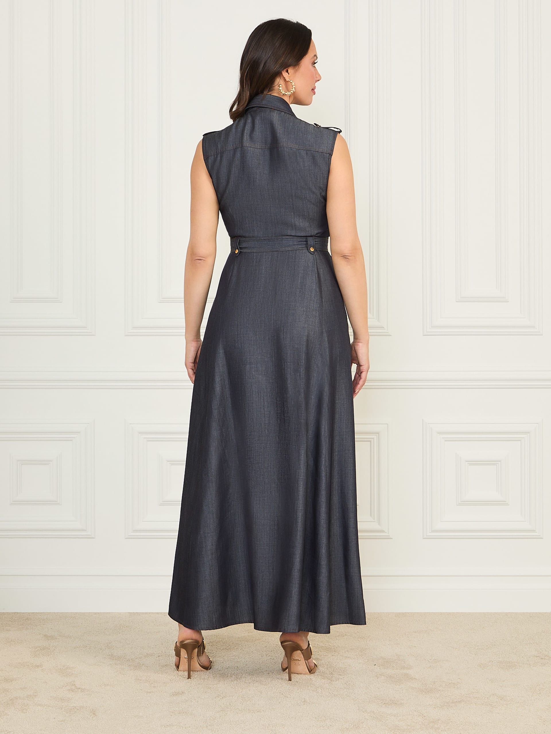 Vestido longo jeans Eco Carla