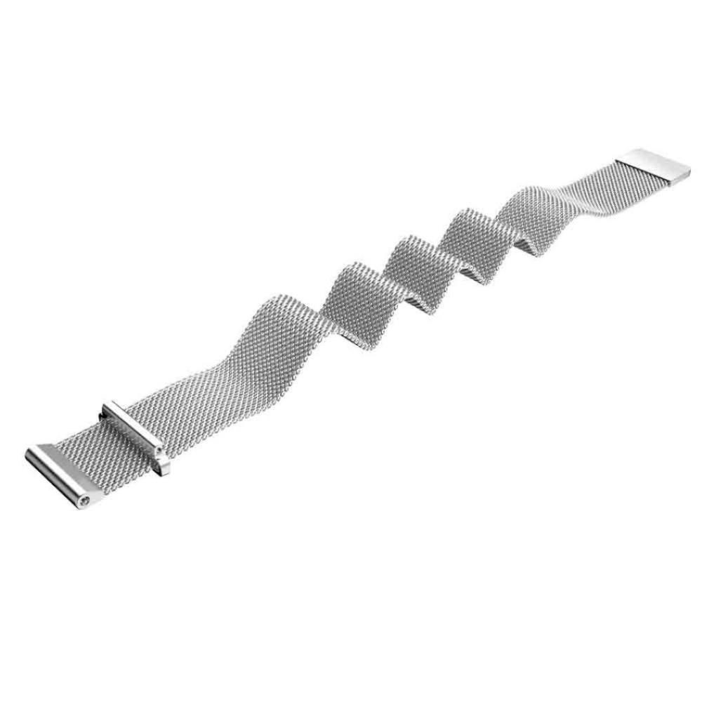 Edelstahl Milanaise Uhrenarmband mit Magnet-Verschluss (Stegbreite: 18 mm) - Silber