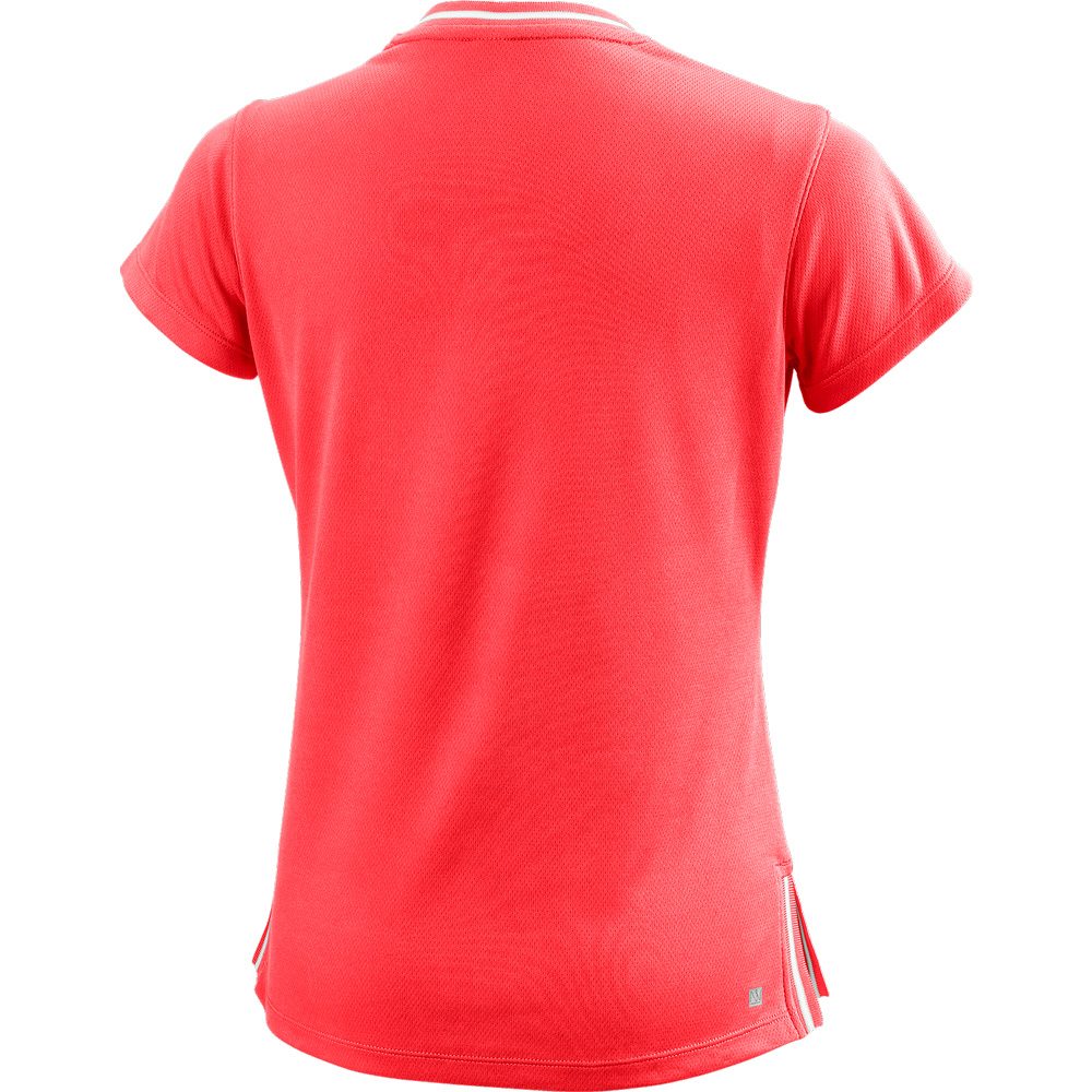 Wilson Team II V-Neck T-Shirt Mädchen fiery coral