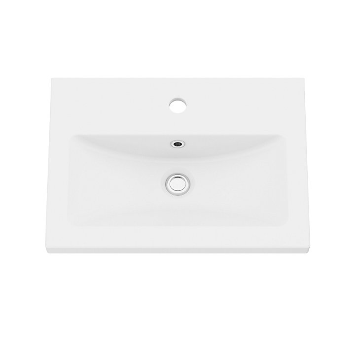 Plan vasque faible profondeur blanc GoodHome Nira 50 cm