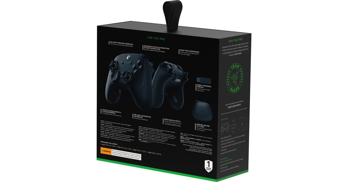 RazerWolverine V3 Pro gamepad  (Zwart, Xbox, PC)