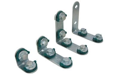 WALRAVEN Vinkelbeslag 90° med 2 korte sider formonteret med profilmøtrik. Til skinne 27x18, 30x30 og 38x40 mm, Elforzinket.