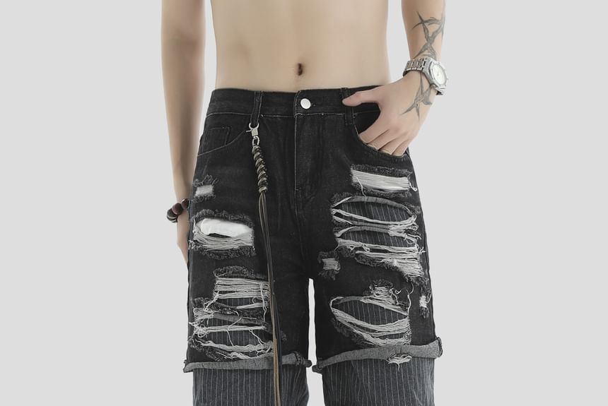Banash - Gewassen, versleten baggy jeans