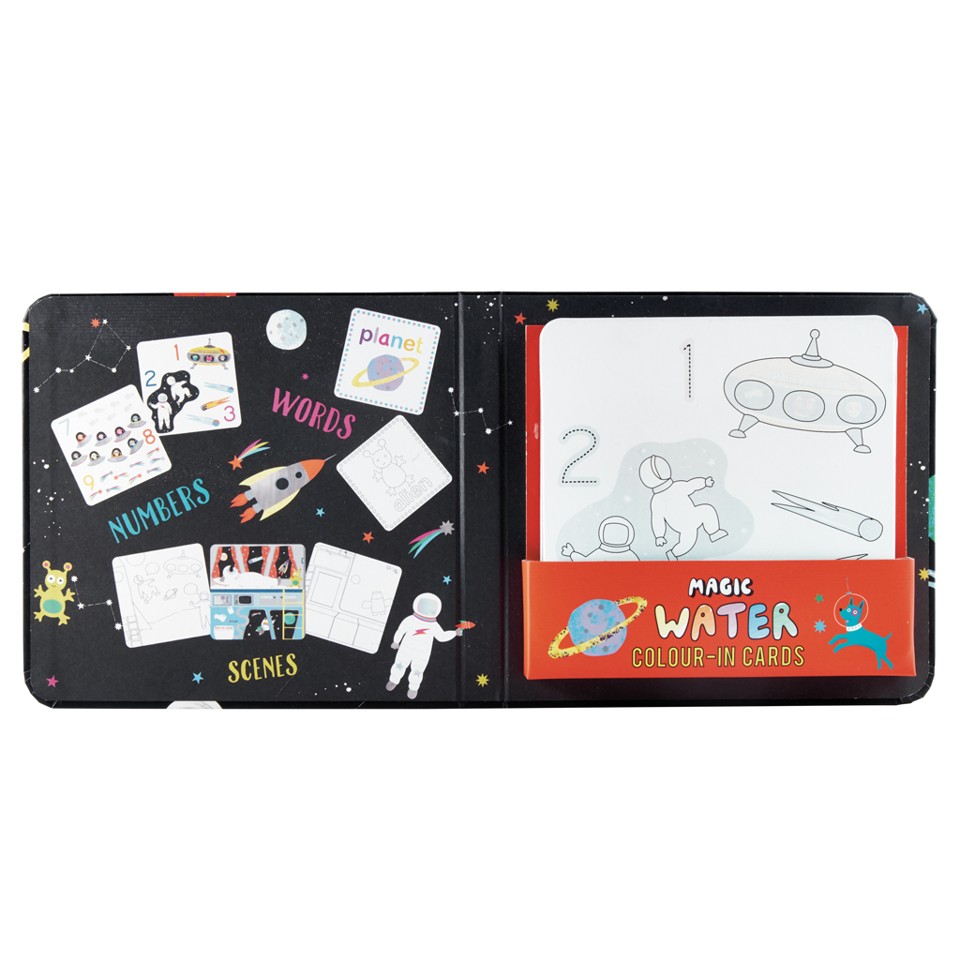 Floss & Rock - Vandtusch m. magiske kort - Space Water Pen and Cards
