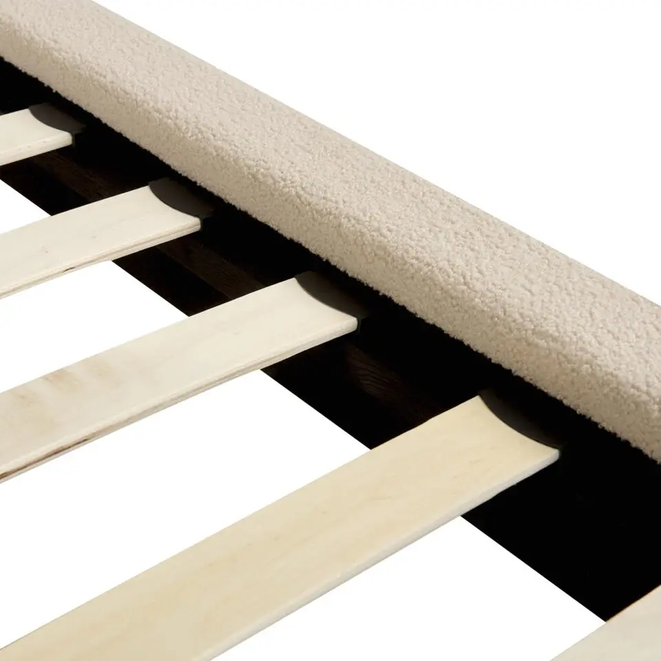 MELLE - Tweepersoonsbed - Beige - 160 x 200 cm - Bouclé