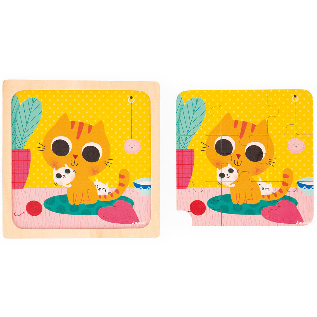 Janod puzzel kat peanut - 9st
