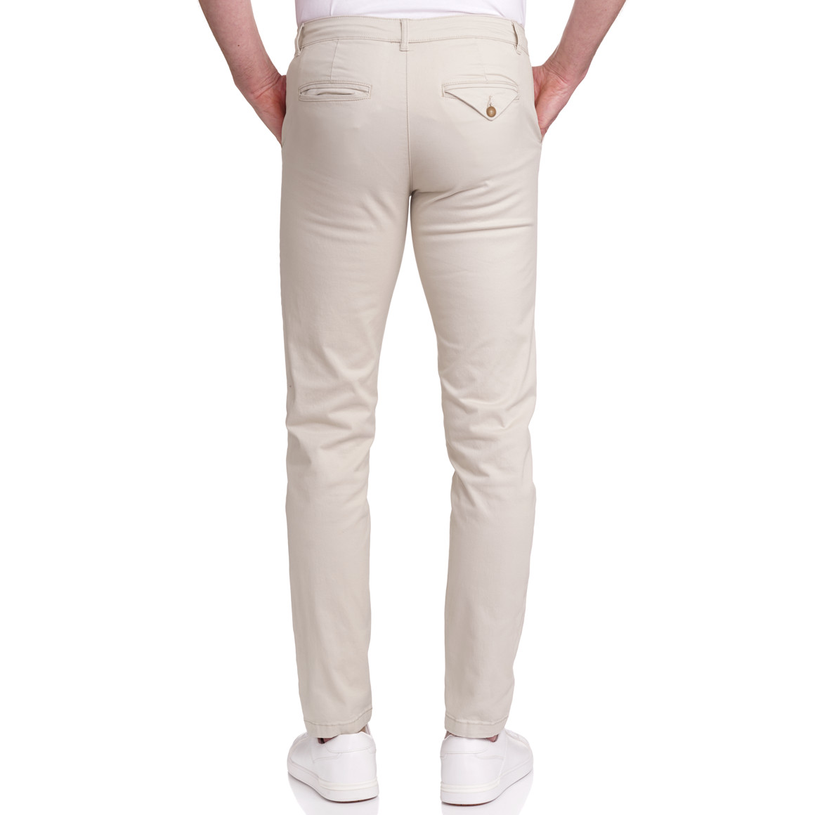 VanVaan Herren Chinohose in Unifarben hellbeige