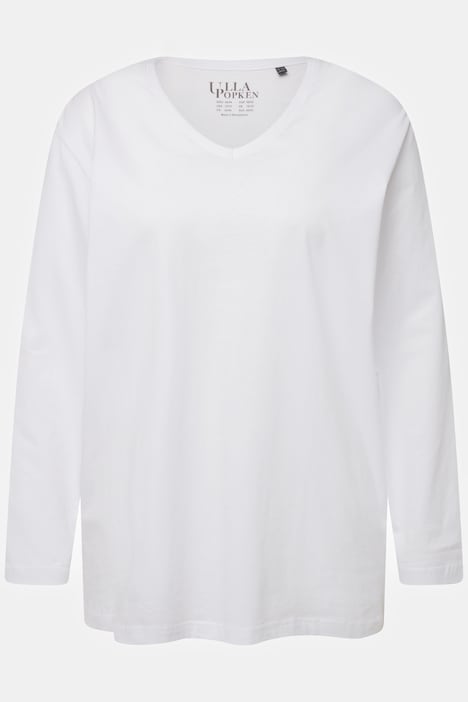 Shirt, V-Ausschnitt, Relaxed, Langarm