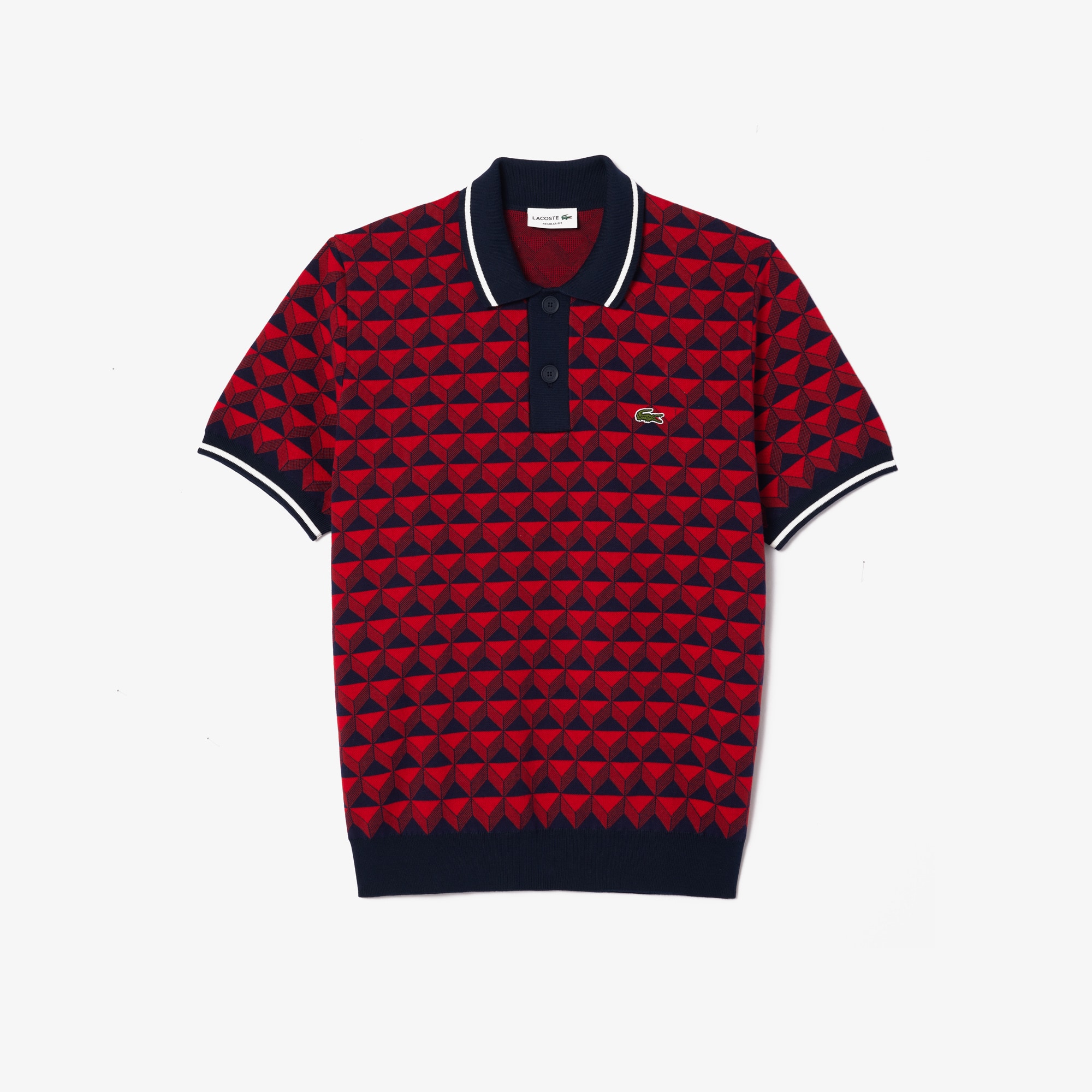 Pullover mit Polokragen und Robert George Motiv Pullover - Blau - Lacoste - Herren