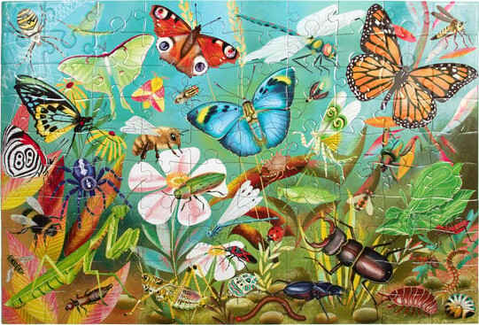 Eeboo Puslespil - Insekter - 100 Brikker