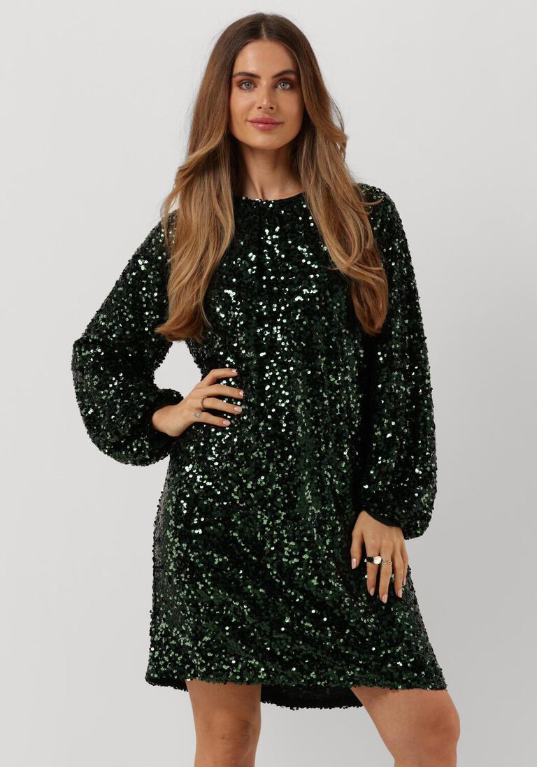 NEO NOIR groene neo noir mini jurk ezra sequins dress