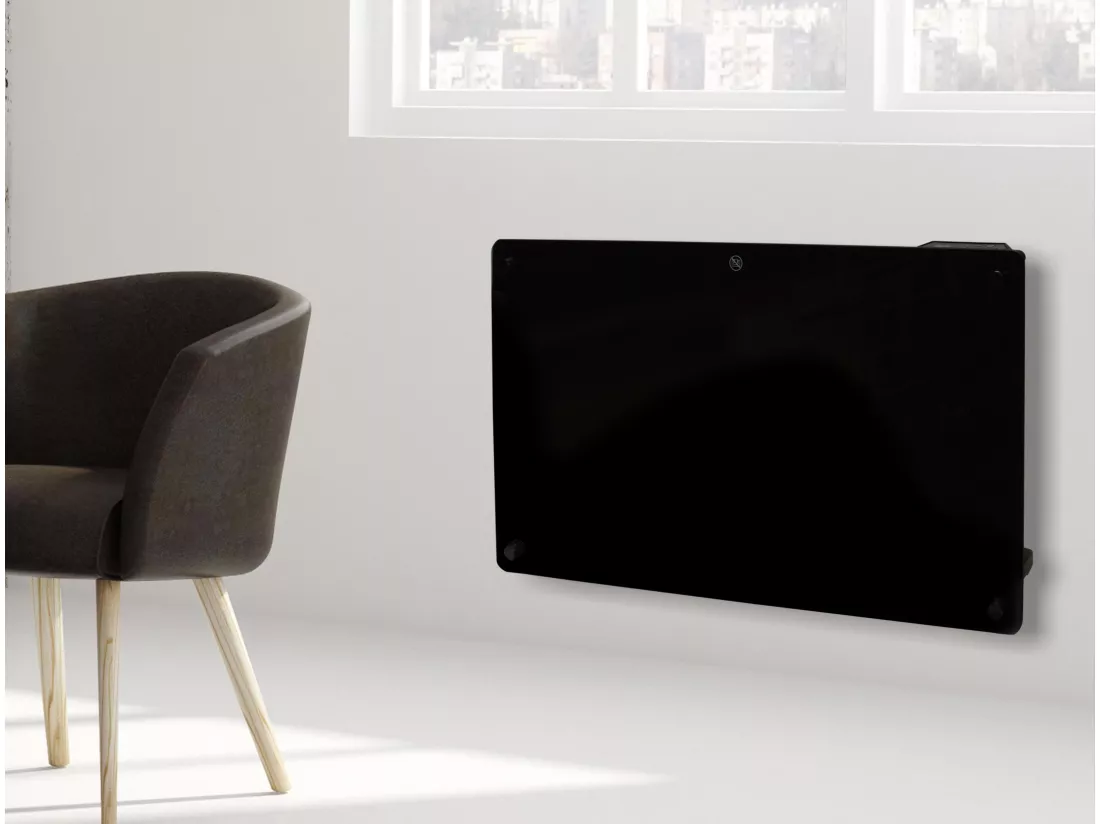 Radiateur avec panneau en verre et commande WiFi App