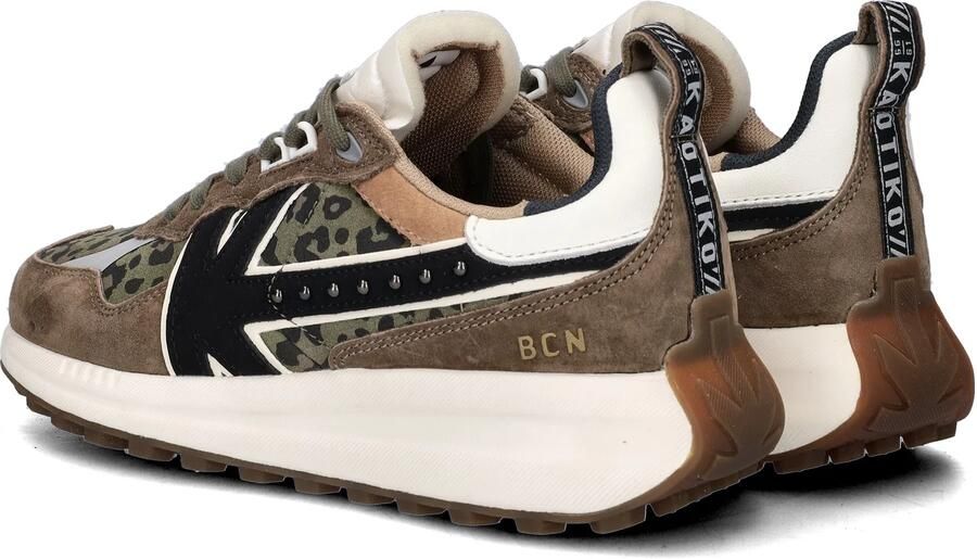 Kaotiko Detroit Glam suède sneakers kaki panter