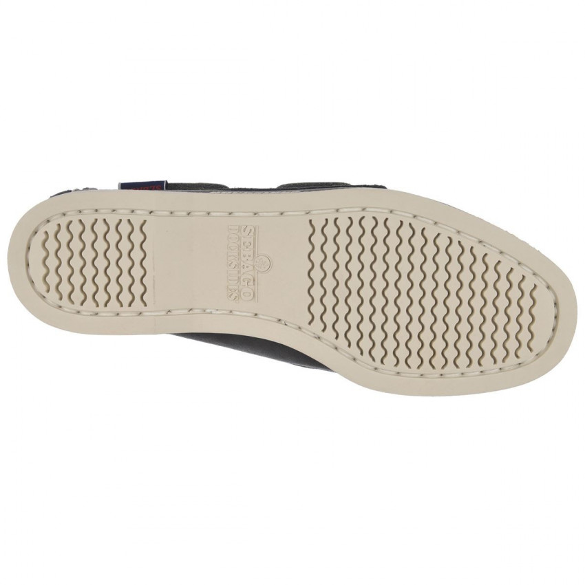 DOCKSIDES PORTLAND CRAZY H Dark Grey-Chaussures bateau pour femme en cuir gris Portland