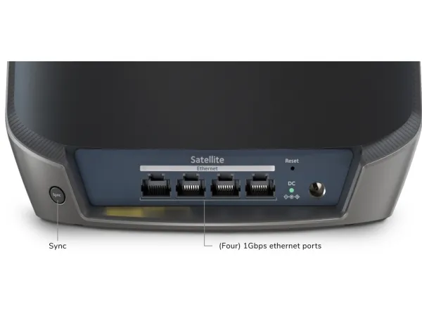 NETGEAR Orbi 860 Series RBS860B - Black Edition - Wi-Fi-system - (forlænger) - op til 2700 sq.ft - mesh 1GbE - Wi-Fi 6 - Tri-Band