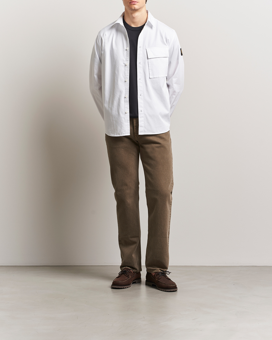 Belstaff Scale Cotton Pocket Shirt White