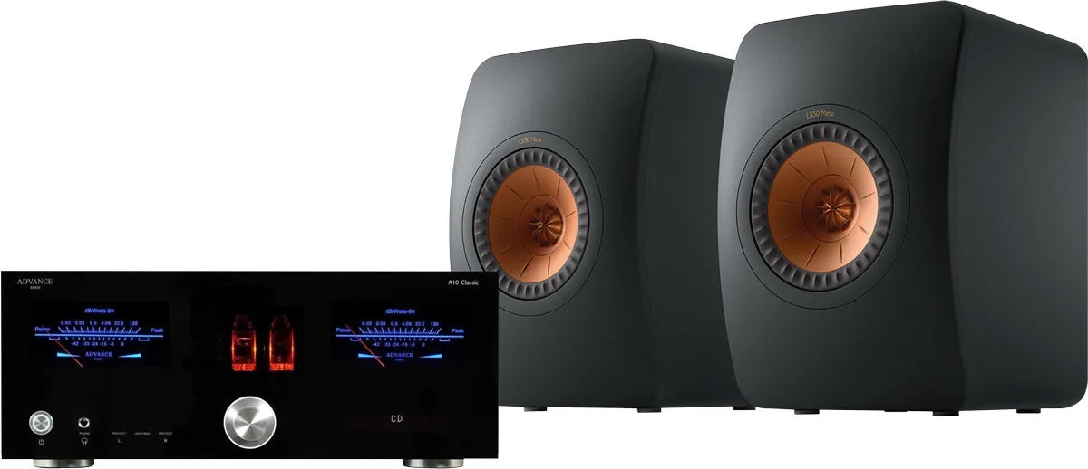 Advance Paris A10 Classic   KEF LS50 Meta Noir mat (la paire)   NorStone CL250 (5 m) Chaînes hi-fi composées