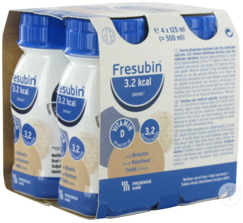 Fresubin 3,2 Kcal Drink Noisette Flacons 4x125ml
