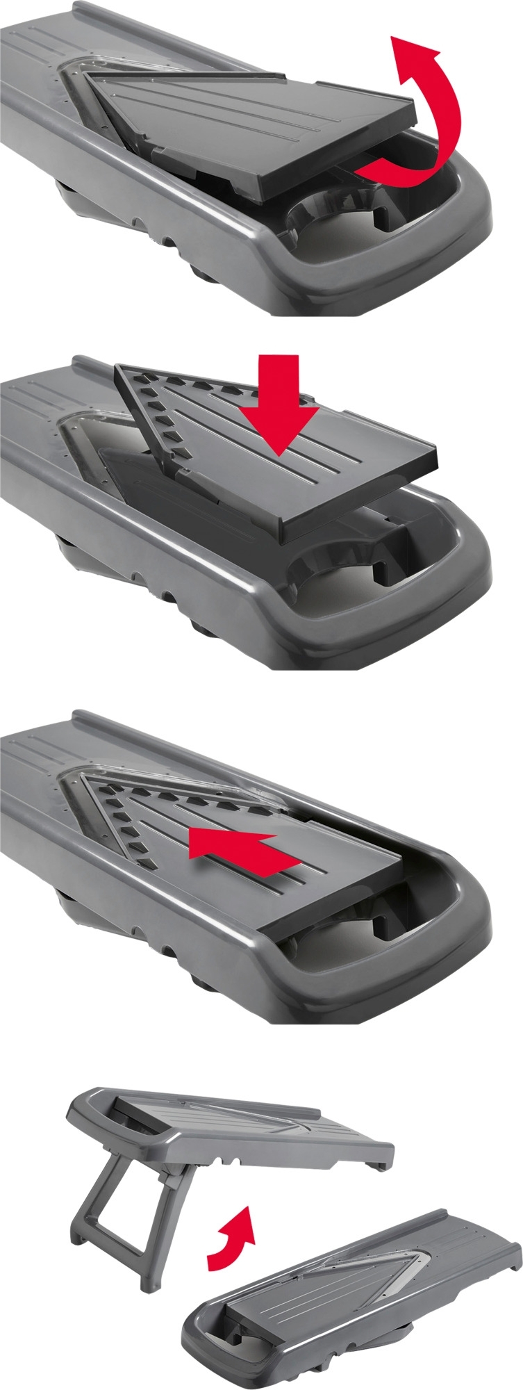 Metaltex Slice-V Universalreibe mit 5 auswechselbare Einsätze