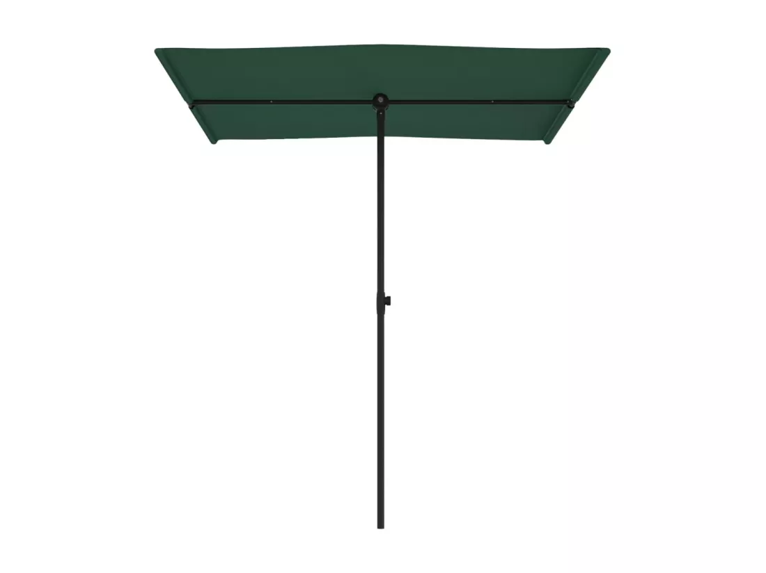 Parasol d'extérieur avec mât en aluminium 180x110 cm Vert