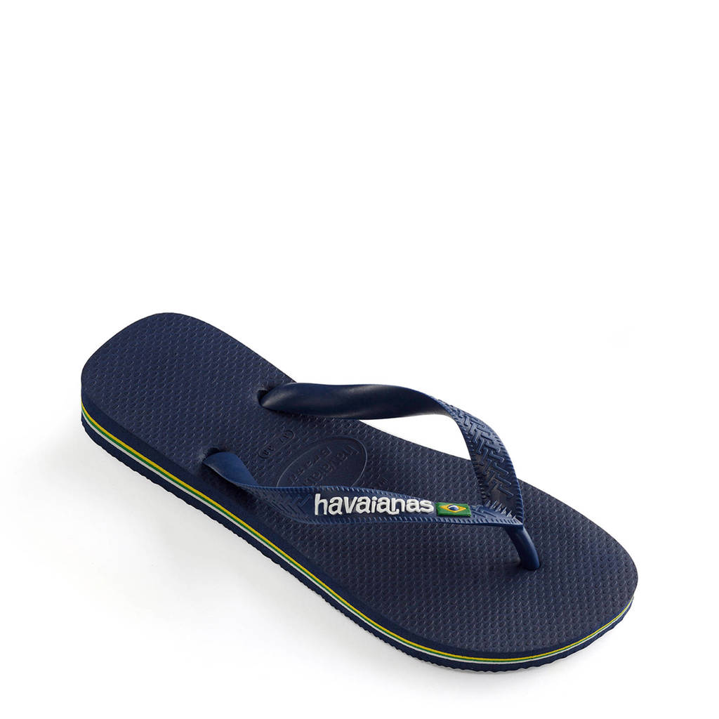 Havaianas Brasil Logoteenslippers donkerblauw