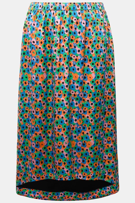 Midirock, A-Line, Color Flowerprint, Elastikbund