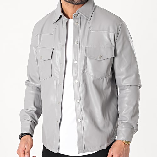 Surchemise Manches Longues Gris
