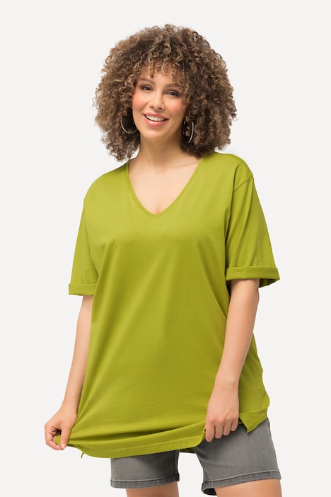 T-Shirt, V-Ausschnitt, Relaxed, Halbarm