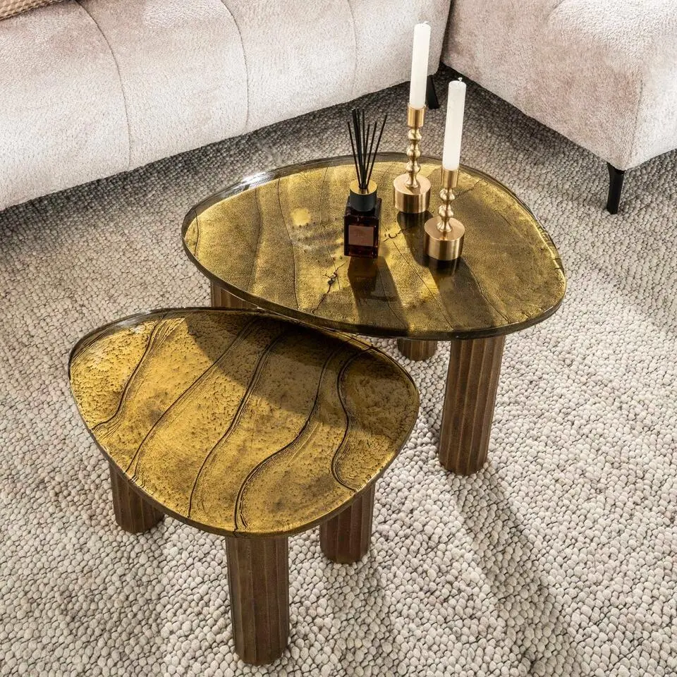 Fraaai - Benny salontafel S - goud antiek finish