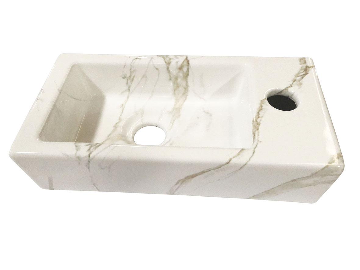Mueller Mini Apa fontein rechts 36x18x9cm licht marmer