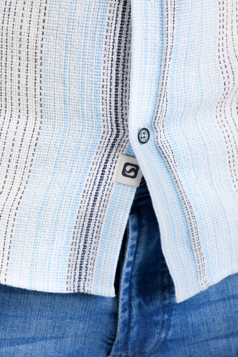 Gabbiano blauwe heren overhemd