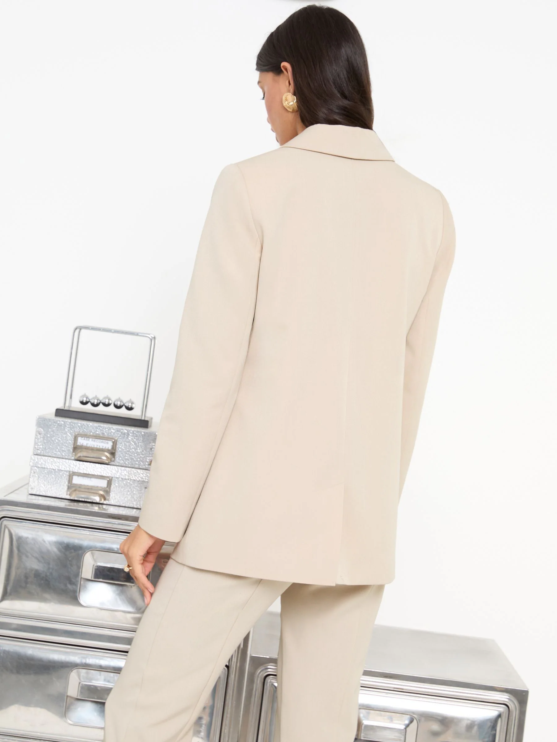 Neutraal - Friends Like These Boyfriend Premium Tailored Blazer