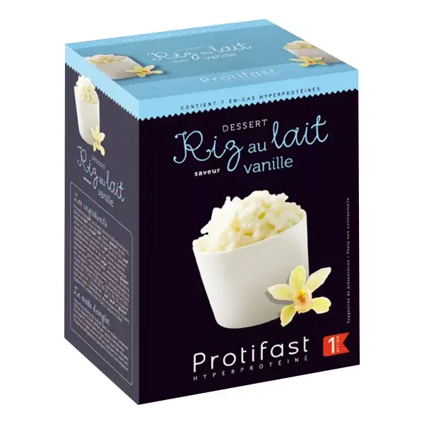 Sobremesa de arroz doce rica em proteínas Protifast, 7 sachês