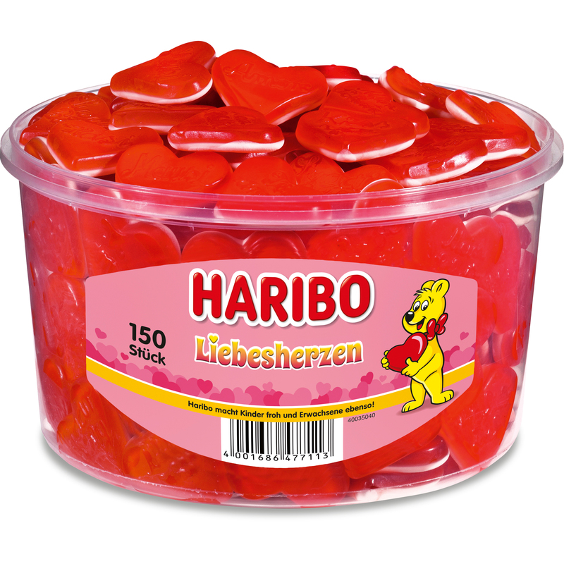 HARIBO Liebes-Herzen, 8 g, 150 Stück