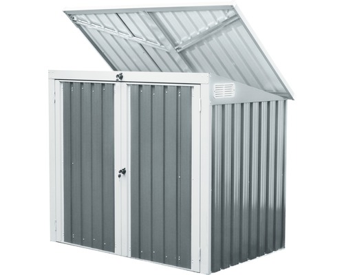 WESTMANN 2-baks afvalcontainer inclusief gasveren, 158 x 101 x 134 cm, antraciet