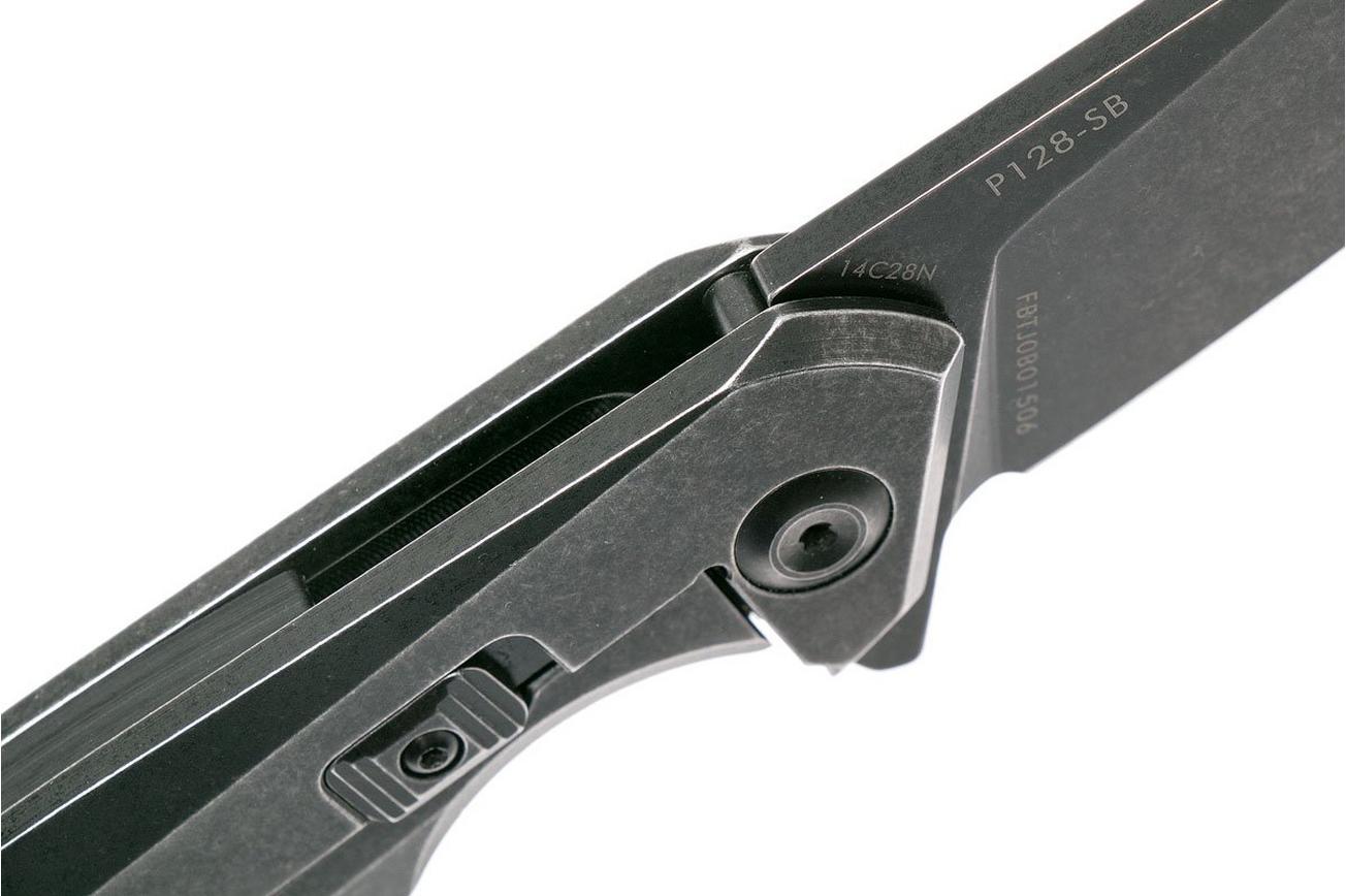 Ruike P128-SB zakmes, Blackwashed finish