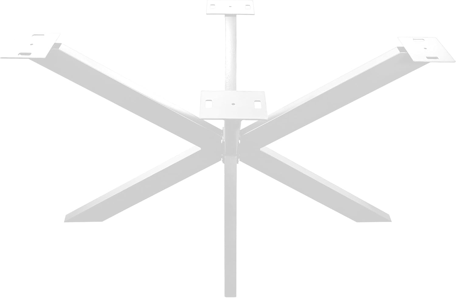 Esstisch 120x80 cm Holz 40mm Eiche-Optik, Spider Gestell weiß, Baumkantentisch aus Holz, Casa Massiva