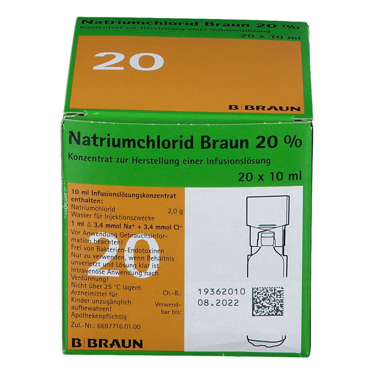 Natriumchlorid Braun 20 %, Mini-Plasco® connect