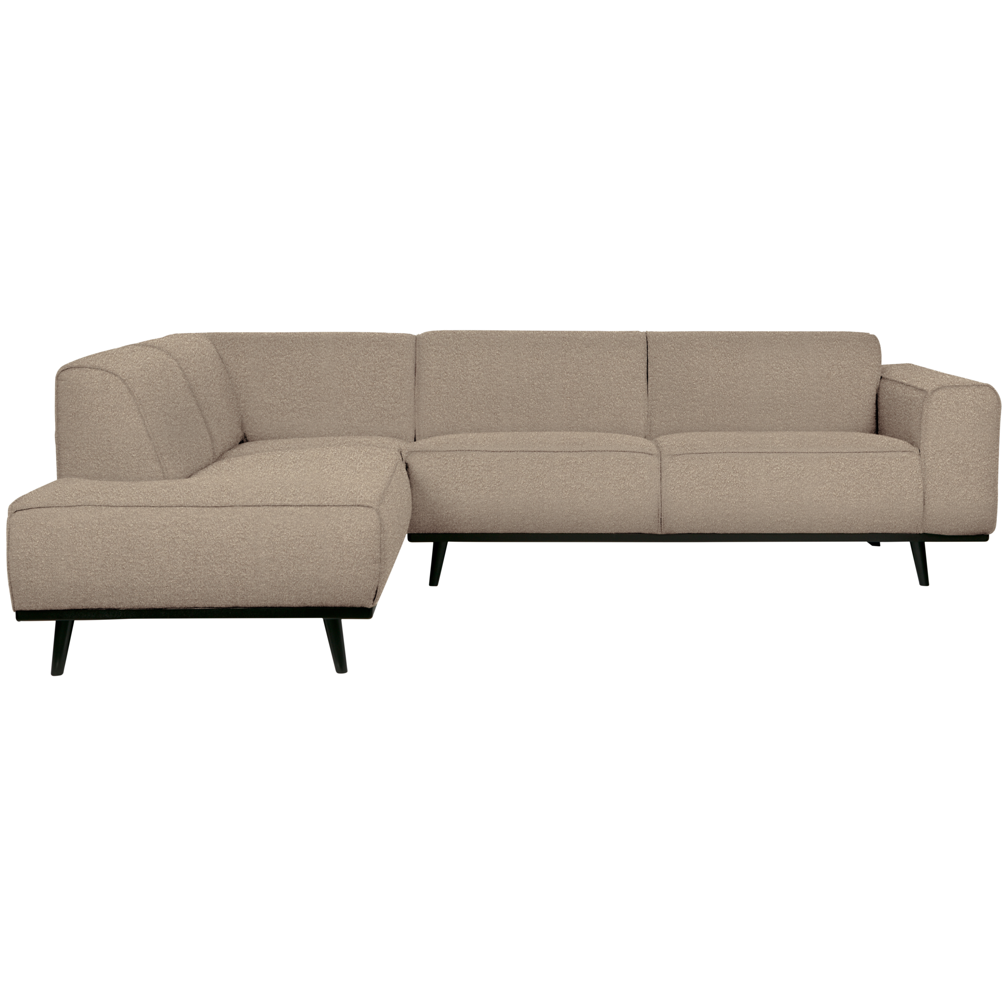 Statement Hoekbank Links - Bouclé - Beige
