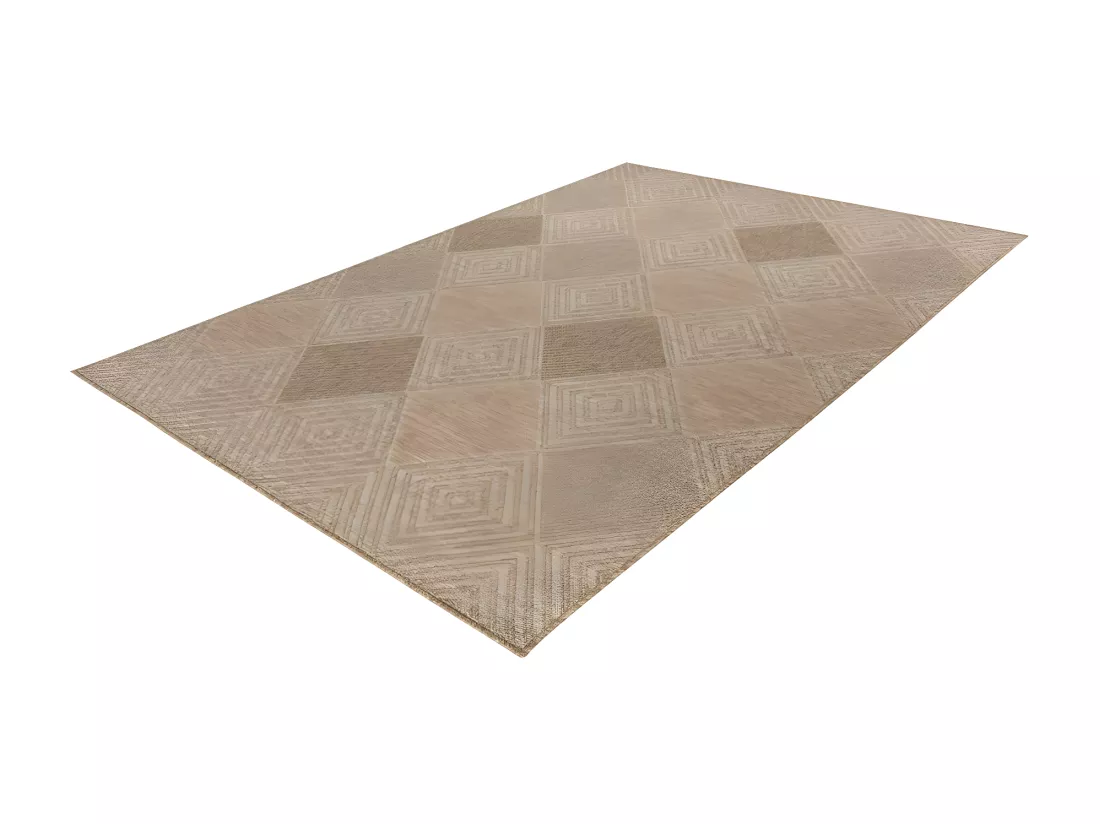 Tapis 150x80cm, design C403A coloris naturel - Confort et élégance pour votre intérieur